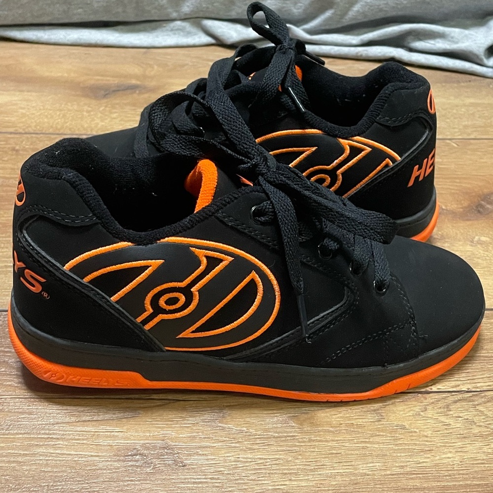 Heelys Black and Orange Wheeled Sneakers